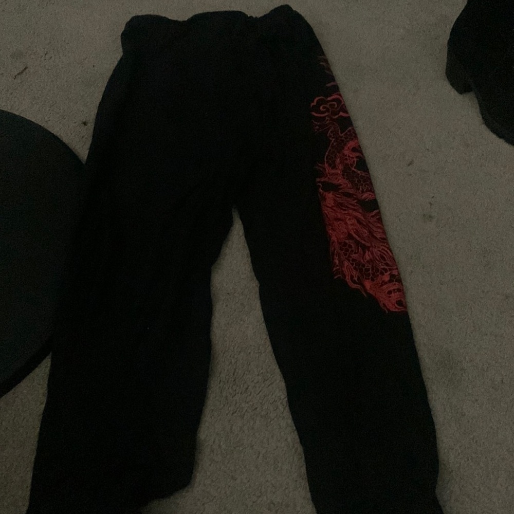 Dragon printed pants from Shein